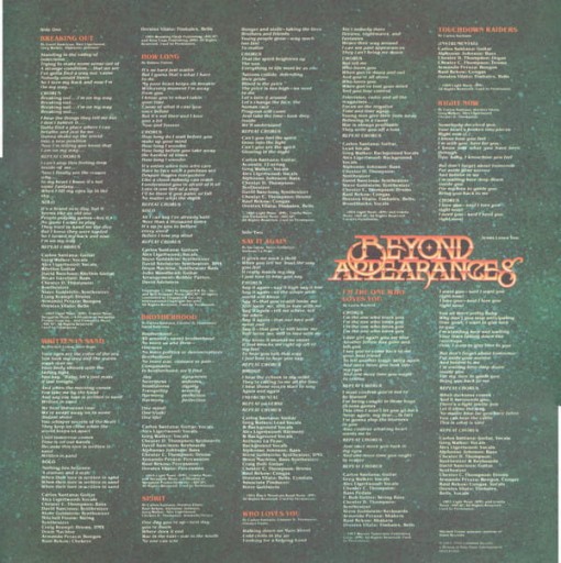 SANTANA Beyond Appearances (180 грамм) LP