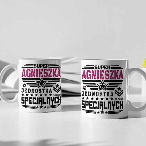 Кружка жене, подарок на день рождения AGNIESZKA