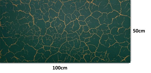 Panel Dekoracyjny Ścienny 100x50 Butelkowa Zieleń Złoto Złoty Tynk Desert3