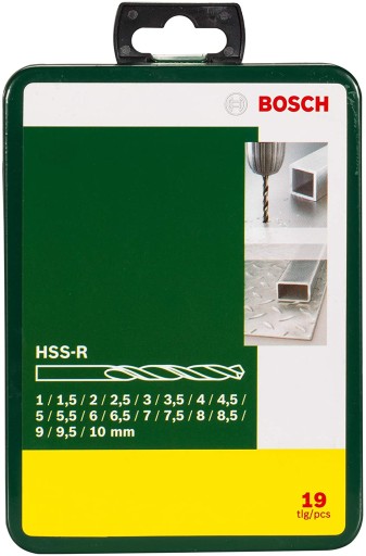 BOSCH ZESTAW WIERTEŁ DO METALU HSS-R 19 SZTUK