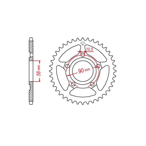 WZMACN. NAPĘD ŁAŃCUCH HONDA VT 125 SHADOW 99-07r.