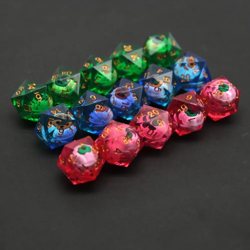 POISON IVY RPG DICE ЖИДКИЕ ДВАДЦАТЬСТОРОННИЕ КОСТИ D20