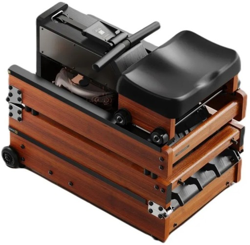Kingsmith WR1 Коричневый гребной тренажер для воды, Bluetooth, подходит для Android iOS, ЖК-дисплей, дерево