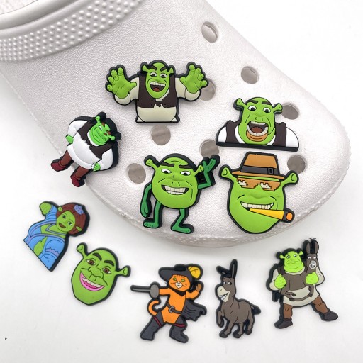 Przypinka Shrek do Crocs klapków butów telefonu torebki plecaka torby