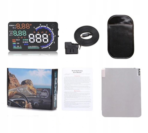 ДИСПЛЕЙ ПРОЕКТОР LED LCD HUD OBD2 5.5 ЧАСЫ