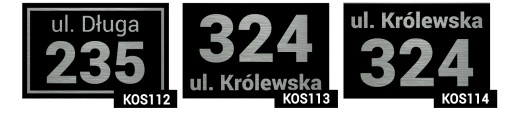Tabliczka Adresowa 32x21 Dibond Numer Ulica Wzory