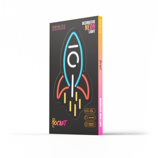 Неоновый PLEXI LED ROCKET многоцветный NNE18 Neolia