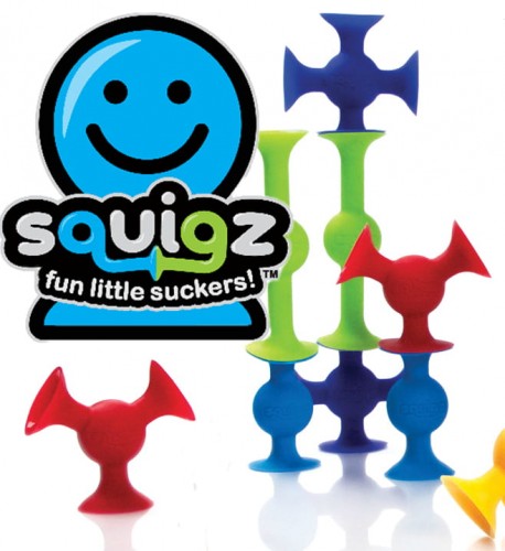 Przyssawki Fat Brain Toy Squigz Klocki 22 szt START Gra Silikon EDU