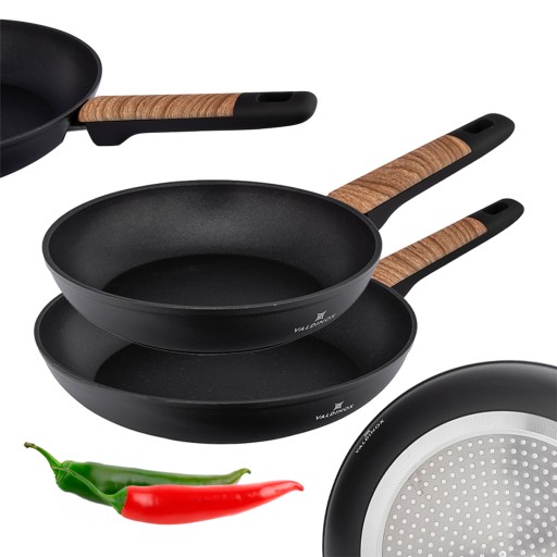 Zestaw 2 patelni indukcja gaz nieprzywierających Valdinox Spartan 24/28 cm