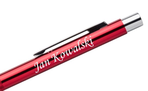 Elegancki długopis metalowy z Grawerem logo firmy, rysunek, personalizacja