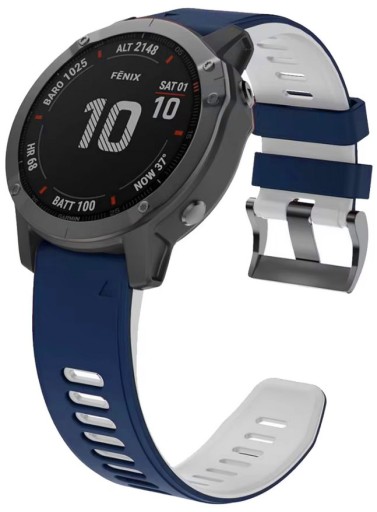 GRANATOWO-BIAŁY Pasek Garmin Fenix 5S Plus (Tech-Band)