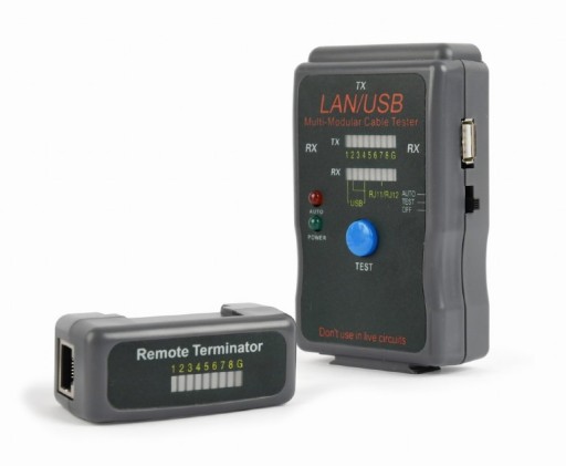 Gembird TESTER DO KABLI SIECIOWYCH SIECI RJ45 RJ11 LED NCT-2 LED