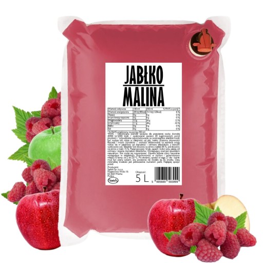 Juice Apple Raspberry 5l естественно облачно без сахара