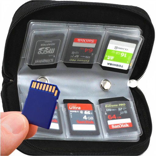 Практичный чехол-органайзер для карт памяти Micro SD CF