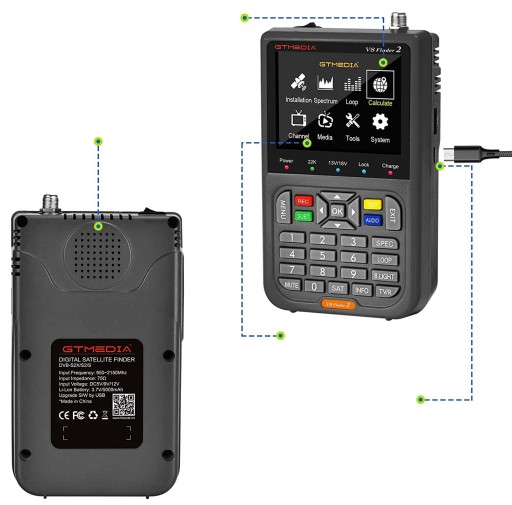 ЦИФРОВОЙ ИЗМЕРИТЕЛЬ СИГНАЛА SAT-FINDER LCD 4000 мАч