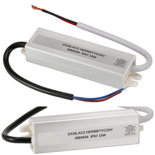 Zasilacz LED wodoodporny 1,25A 15W 12V IP67