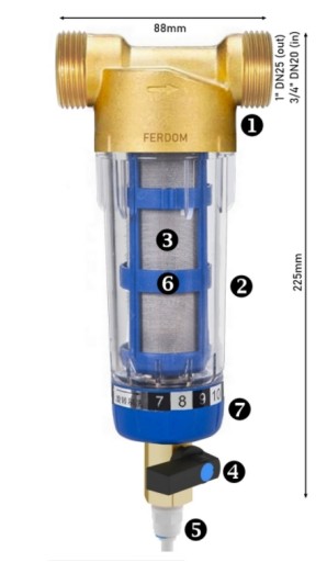 ФЕРДОМ Фильтр питьевой и технической воды WATER CLEAN 246