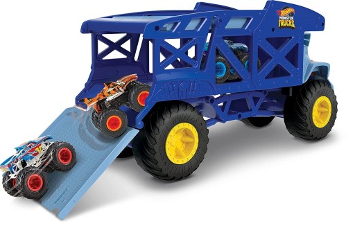 HOT WHEELS MONSTER TRUCK TRANSPORTER RINO RIG