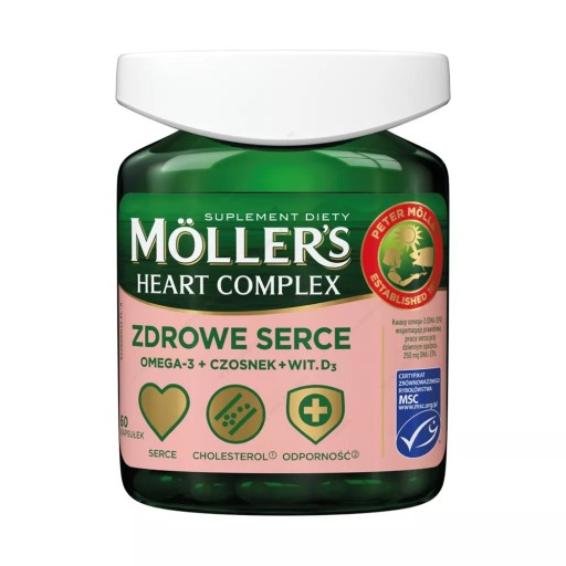 Möller's Heart Complex пищевая добавка для здоровья сердца, 60 капсул P1