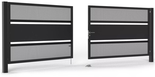 Brama Przesuwna Nowoczesna INCOGNITO BR1812 Ocynk + RAL 120x300 cm