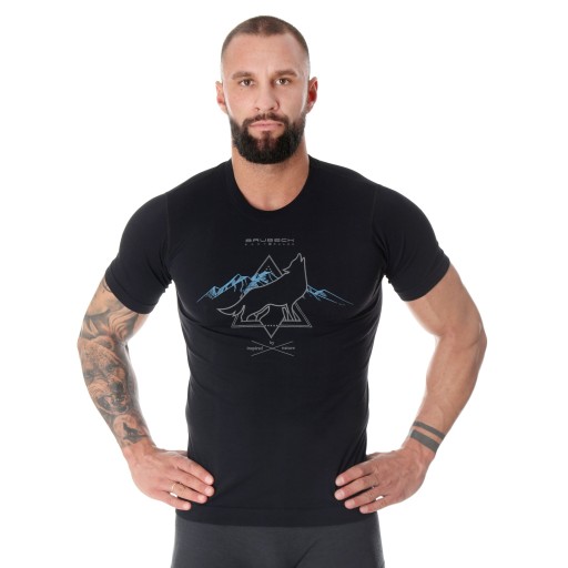 Koszulka męska z krótkim rękawem Brubeck OUTDOOR WOOL PRO Wełna MERINO S