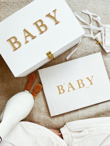 Pudełko Wspomnień na kłódkę Prezent na Chrzest Memory Box oh BABY dziecko