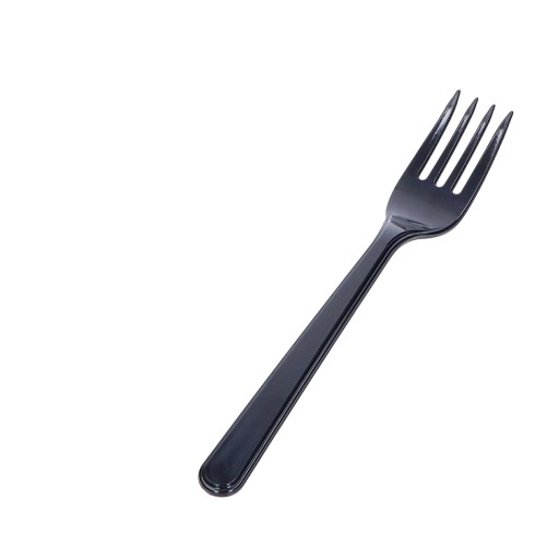 Jednorazowe Widelce plastikowe czarne MOCNE 50szt