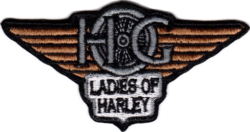 Термоклейкая нашивка LADIES OF HARLEY с вышивкой