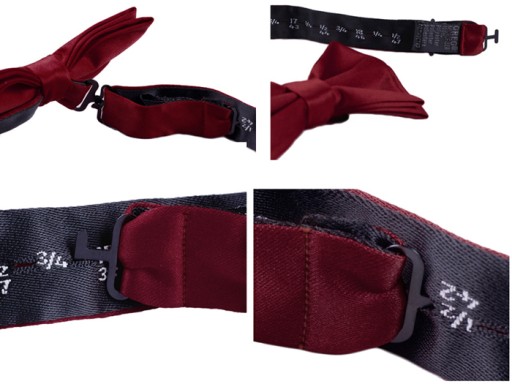 TIE + BOX Мужской галстук-бабочка бордовый mu20