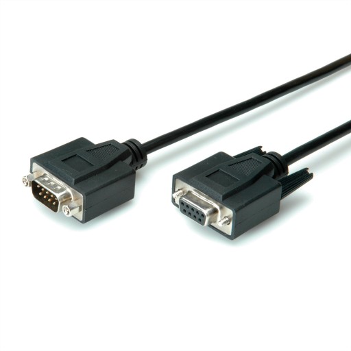 Kabel szeregowy RS232 DB9 M - F czarny 1m