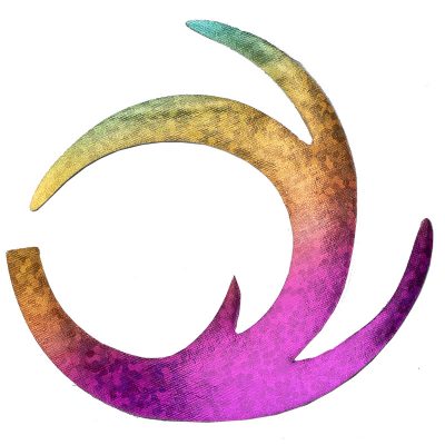 DRAGON TAILS Ogony PACCHIARINI w rozmiarze L 10303 Holographic Rainbow