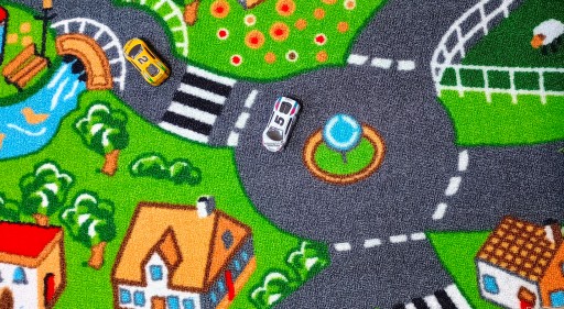 DYWAN dziecięcy ULICZKI MIASTO ulice droga cars 200x220 cm