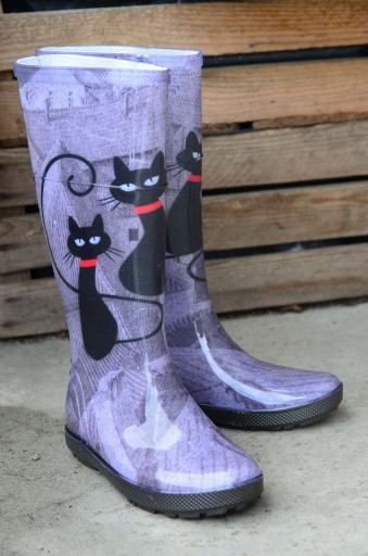 Женские резиновые сапоги CATS, ВЫСОКИЕ городские МОДНЫЕ Demar