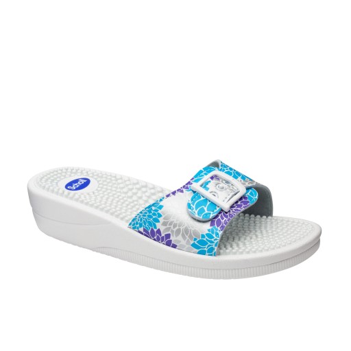 SCHOLL NEW MASSAGE медицинские факирк шлепанцы серебро