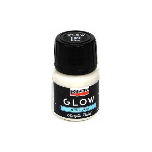 СВЕТЯЩАЯСЯ В ТЕМНОТЕ акриловая КРАСКА Glow blue 30 мл - Pentart