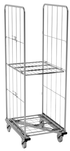 WÓZEK MAGAZYNOWY 500 kg MOCNY KONTENER 800x605x1810 SKŁADANY PÓŁKA POLSKI