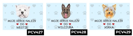 TABLICZKA PCV NIEBIESKI 22X15CM MOJE SERCE NALEŻY DO LABRADOR PREZENT WZORY
