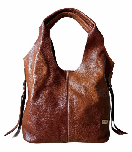 BRĄZOWA TOREBKA SKÓRA NATURALNA SHOPPER A4 torba ze skóry naturalnej