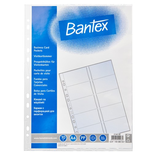 ФУТБОЛКИ НА 20 ВИЗИТОК А4 100мик 10шт 100080937 BANTEX