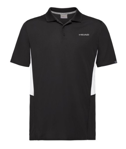 Мужская теннисная футболка HEAD CLUB TECH POLO черная, XL