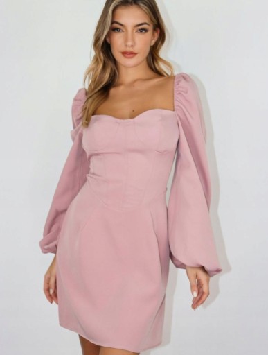 MISSGUIDED КОРСТЕТНОЕ ПЛАТЬЕ РОЗОВОЕ размер 42 WXDE935367
