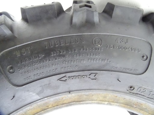 ШИНА BKT W207 AT25X8-12 №G307A