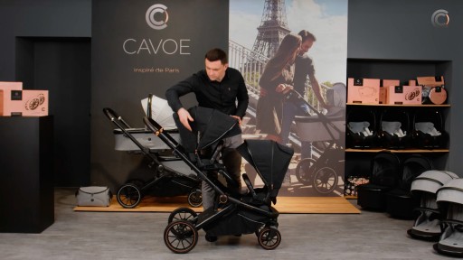 Двойная коляска CAVOE AVEC, СИДЕНЬЕ, АДАПТЕРЫ CYBEX