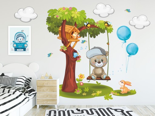 Наклейки на стену BUNNY TREE 50х100см DR4