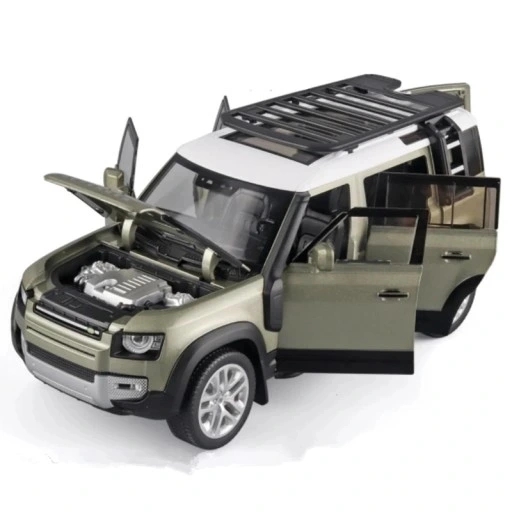 Модель внедорожника Range Rover Defender из алюминия в масштабе 1:18.