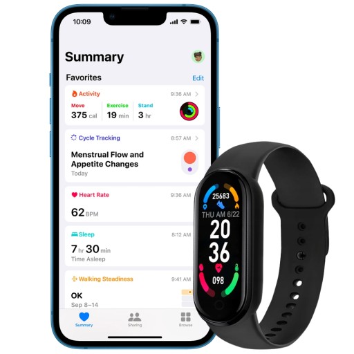 СПОРТИВНЫЙ БРАСЛЕТ SMARTWATCH SMARTBAND M6 6 ПОКОЛЕНИЯ + РЕМЕСЛ