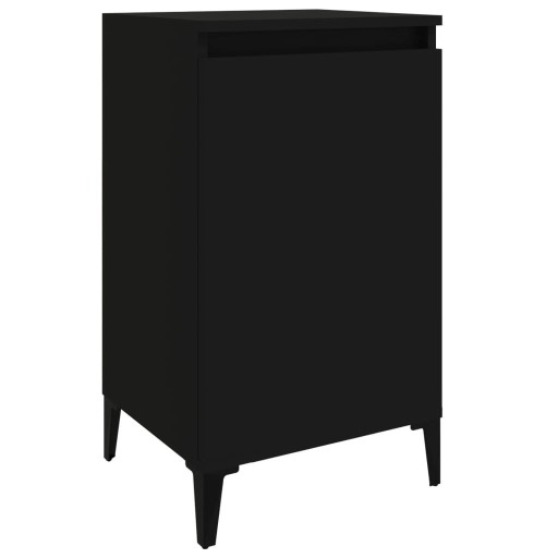 VidaXL Тумбочка прикроватная, черный, 40x35x70 см, ткань