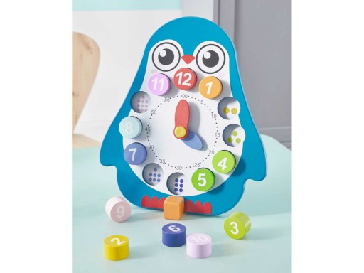 Игровая деревянная развивающая игра ЧАСЫ СОВЫ