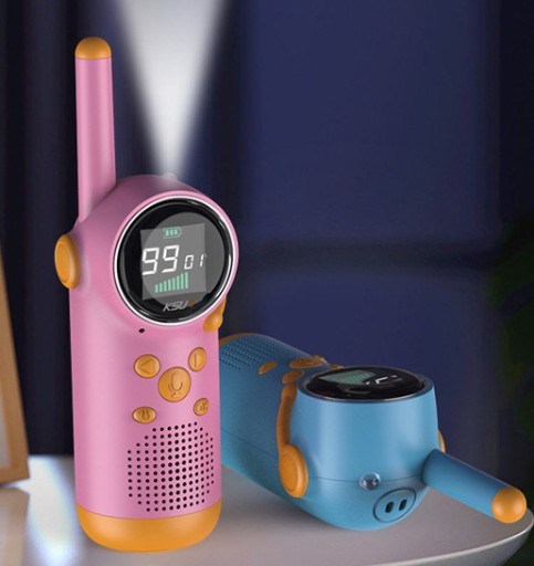 2szt WALKIE TALKIE DLA DZIECI KRÓTKOFALÓWKA Z FUNKCJĄ LATARKA - 3km