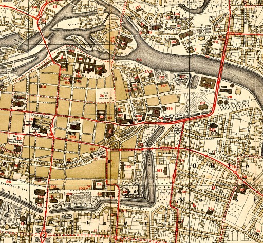 Старый план Wroclaw Gros Breslau 1938 50x40 см в кадре